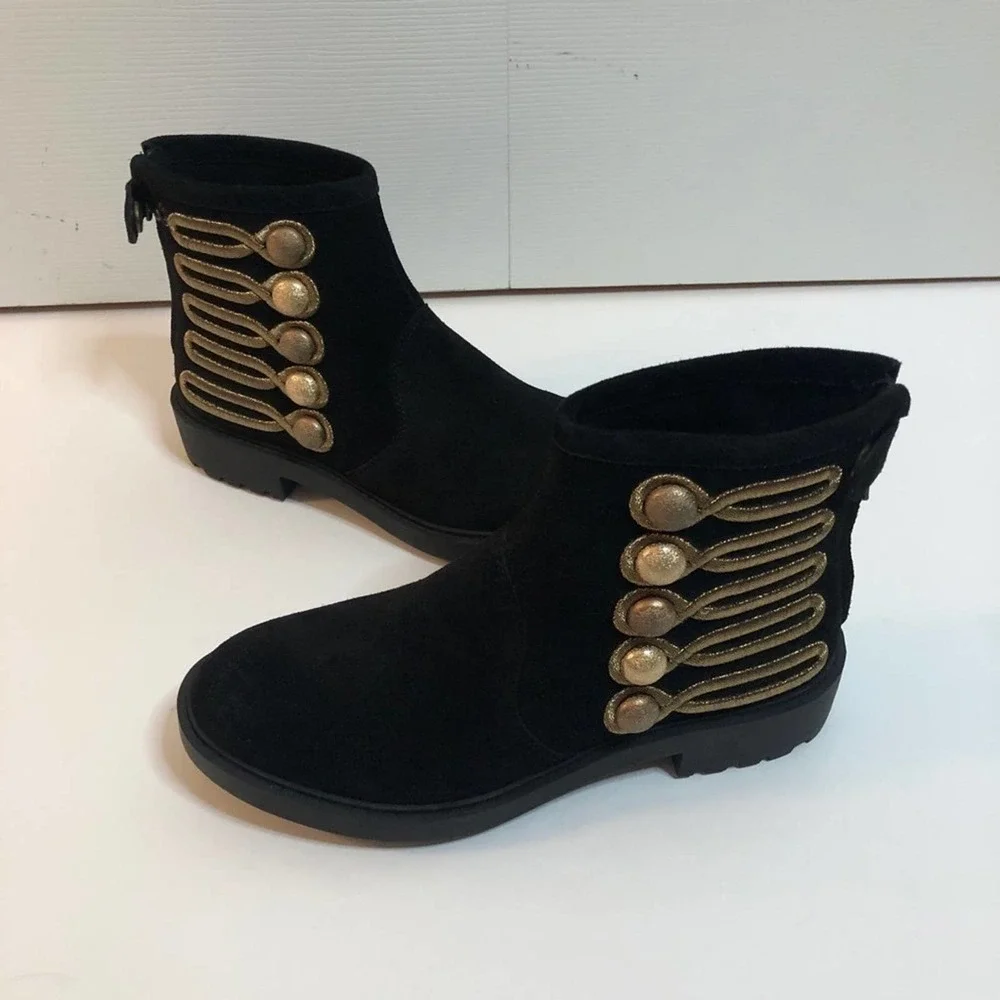 𝅺LINEA Paolo Suede Tanzi Bootie 7.5 New Without Box - Picture 2 of 12